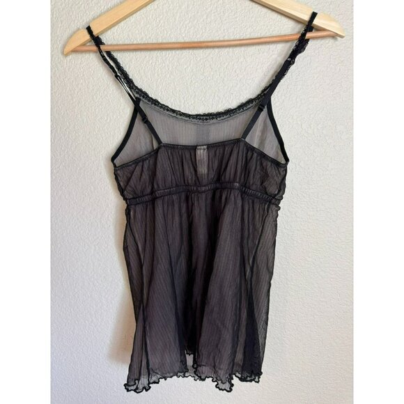 SIMPLY VERA Vera Wang Black Size Large Babydoll Nightie Teddy Bow Sheer - Picture 9 of 13